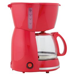 Cafeteira Britânia CP15 Vidro Vermelha com Inox