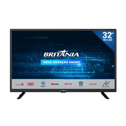 Smart TV Britânia 32” LED BTV32G52S – Netflix - Outlet