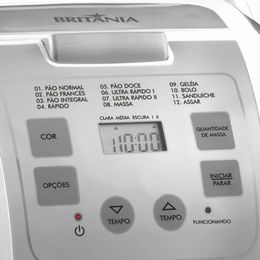 Panificadora Britânia Multipane Touch 12 Programações 1,2Kg