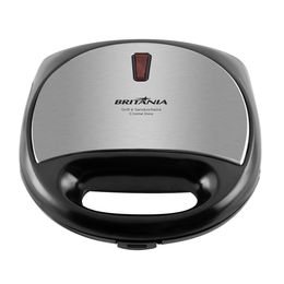 Grill e Sanduicheira Britânia Crome Inox 750W - Outlet