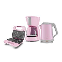 Kit Cozinha Britânia BKT89 Linha Rosa 3 peças