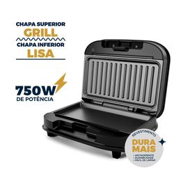 Sanduicheira e Grill Britânia  Antiaderente 750W BGR25A