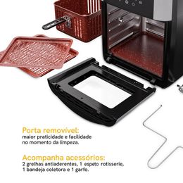 Air Fryer Kitchen Art 16L 4 em 1 com Espeto Rotisserie KAF16A