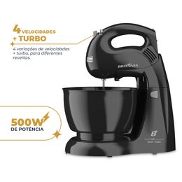 Batedeira Britânia 500W 4 velocidades Pérola 550 Double Bowl