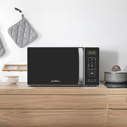 Micro-ondas Britânia 20L Preto Pintura Limpa Fácil BMO23